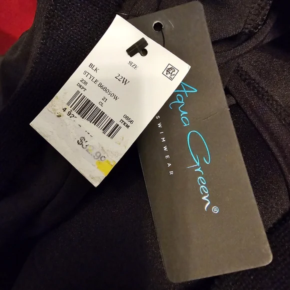 #3001  Aqua green swimsuit top tankini Set - Picture 3 of 8